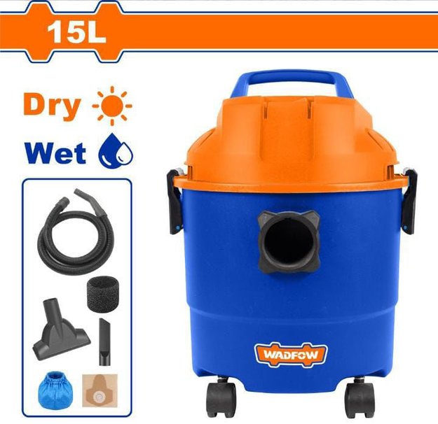 Imagen de ASPIRADORA TACHO PLÁSTICO 15L 1200W WADFOW