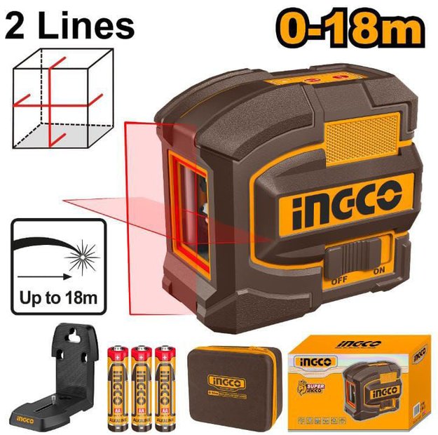 Imagen de NIVEL LÁSER AUTONIVELANTE 18M CON MAGNÉTICO INGCO