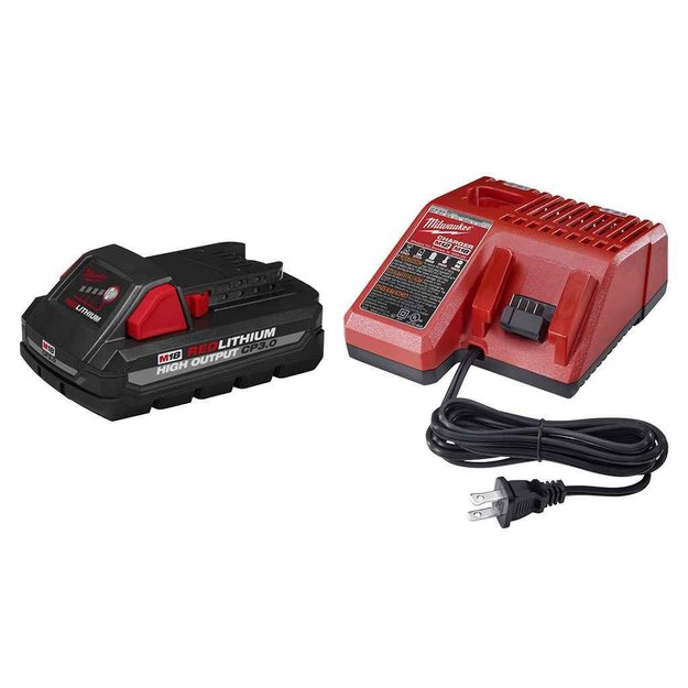 Imagen de KIT CARGADOR + BATERÍA 18V 3.0AH MILWAUKEE
