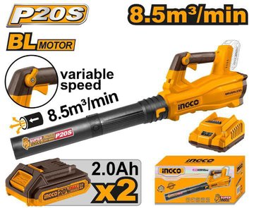 Imagen de SOPLADOR A BATERÍA 20 V 8.5 MT3/MIN INGCO