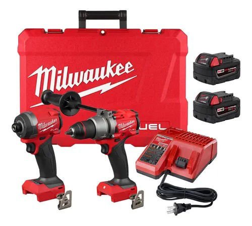 Imagen de COMBO TALADRO + ATORNILLADOR A BATERÍA 18V MILWAUKEE