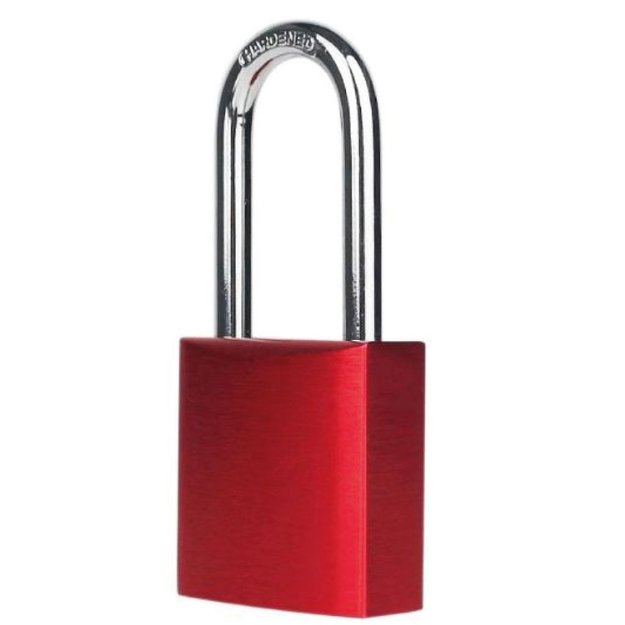 Imagen de CANDADO BLOQUEO CUERPO ALUMINIO ROJO BOZZYS