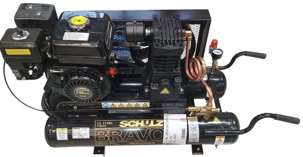 Imagen de COMPRESOR 5.5HP MOTOR NAFTA 30 LITROS 140PSI SCHULZ