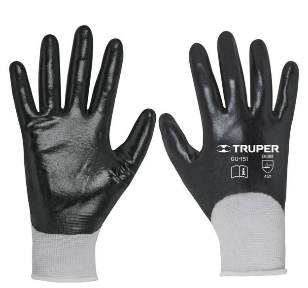 Imagen de GUANTES MECÁNICO PALMA Y DORSO NITRILO TRUPER