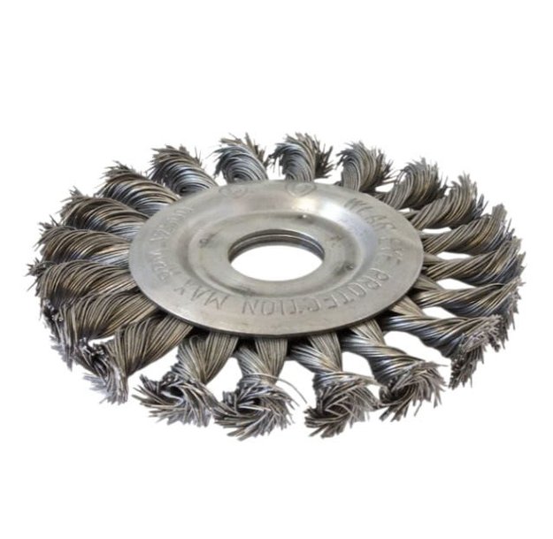 Imagen de CEPILLO CIRCULAR TRENZADO ACERO 115MM INECO