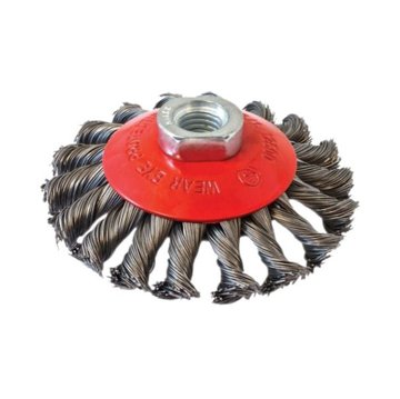 Imagen de CEPILLO CÓNICO TRENZADO ACERO 100MM INECO