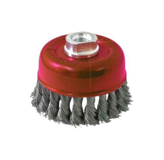 Imagen de CEPILLO COPA TRENZADO ACERO 75MM INECO