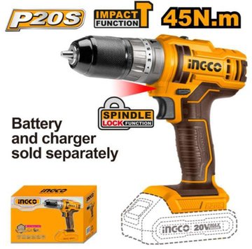 Imagen de ATORNILLADOR PERCUTOR BATERÍA 20V CARCAZA INGCO