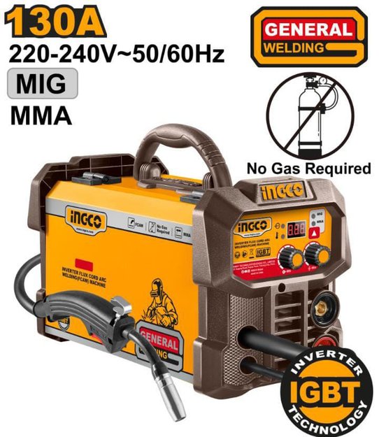 Imagen de SOLDADORA INVERTER FCAW MIG/MMA 130-240A INGCO