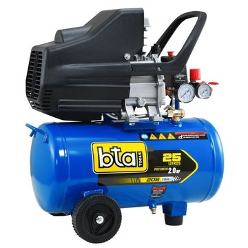 Imagen de COMPRESOR AIRE COMPRIMIDO MOTOR 2HP TANQUE 24L BTA