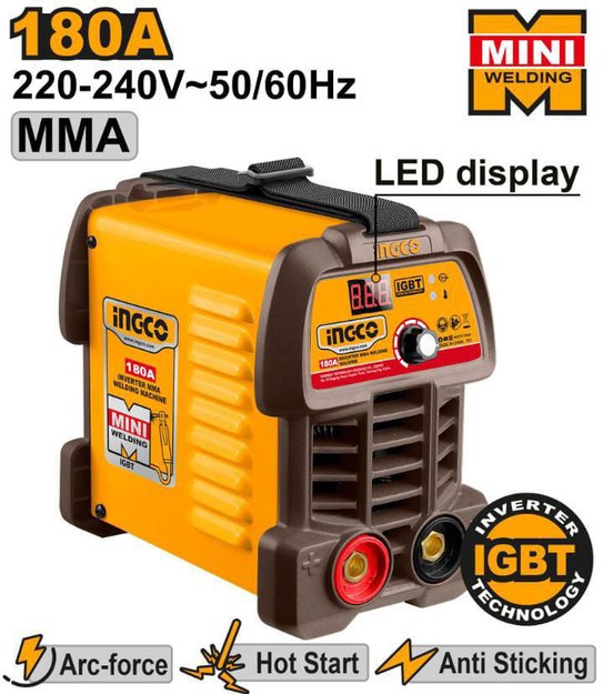 Imagen de SOLDADORA INVERTER 180AMP MINI INGCO