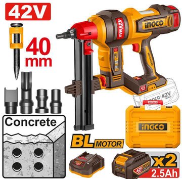 Imagen de CLAVADORA PARA CONCRETO A BATERÍA 42V INGCO