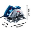Imagen de SIERRA CIRCULAR 7 1/4" 2000W GKS 20-65 BOSCH