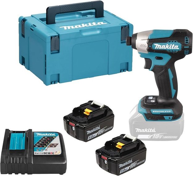 Imagen de ATORNILLADOR IMPACTO 2 BATERÍAS 5.0 AH 18V 140NM DTD157RTJ MAKITA