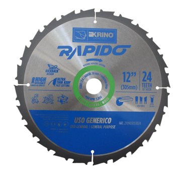 Imagen de CIRCULAR PARA MADERA 12" 24 DIENTES (305X30MM) KRINO