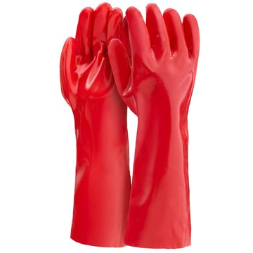 Imagen de GUANTE DE GOMA PVC ROJO 40CM DE LARGO