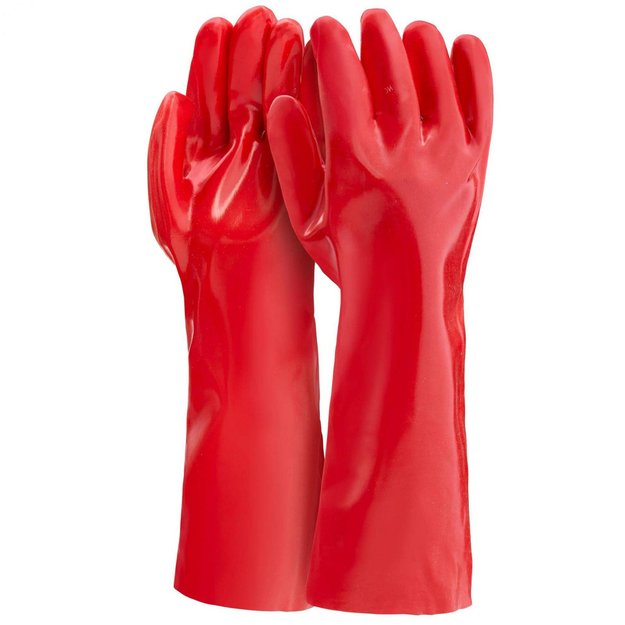 Imagen de GUANTE DE GOMA PVC ROJO 40CM DE LARGO