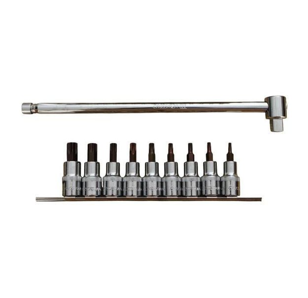 Imagen de JUEGO BOCALLAVES TORX ENCASTRE  1/2" T20 - T60 CROSSMAN