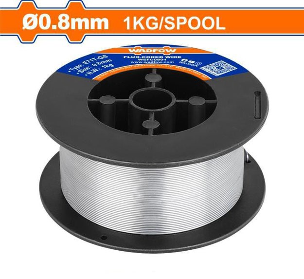 Imagen de ALAMBRE CON FLUX ROLLO 1KG 0.8MM WADFOW