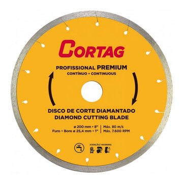 Imagen de DISCO DIAMANTADO CONTINUO 200MM PREMIUM CORTAG