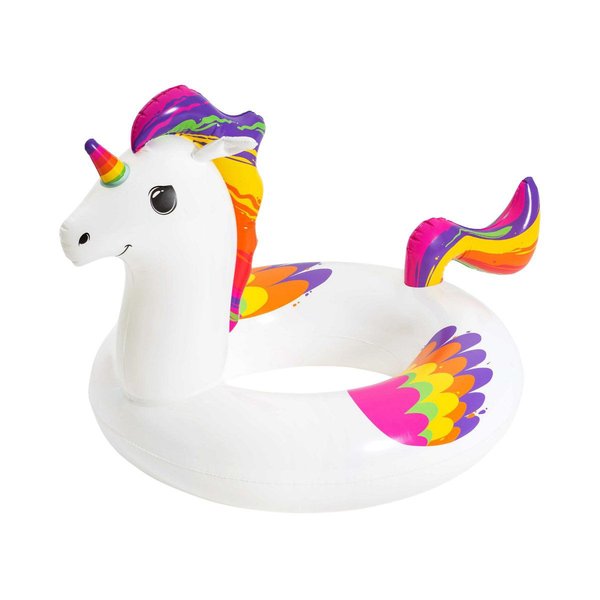 Imagen de ARO SALVAVIDA INFLABLE UNICORNIO MULTICOLOR 119X91CM +10 AÑOS BESTWAY 36159 Q12
