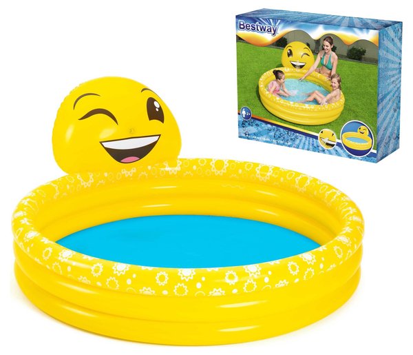 Imagen de PISCINA INFLABLE 3 AROS EMOJI 282LT 165X144X69CM AMARILLA BESTWAY 53081 Q6