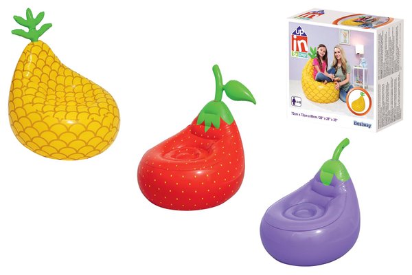 Imagen de PUFF INFLABLE BASE 72X72 BERENJENA 81CM FRUTILLA 94CM PIÑA 89C BESTWAY 75066 Q12