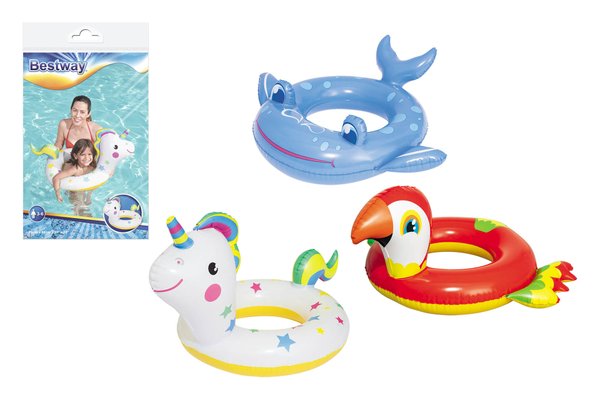 Imagen de SALVAVIDA INFLABLE UNICORNIO 79X58 BALLENA 84X71 LORO 84X76 BESTWAY 36128 Q24