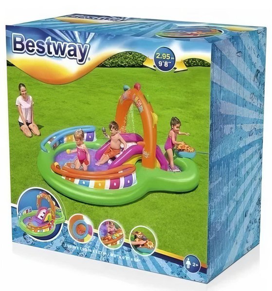 Imagen de PISCINA INTERACTIVA INFLABLE OVAL MUSICA 295X190X137CM BESTWAY 53117 Q2