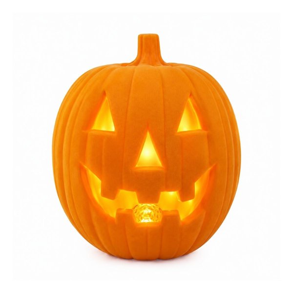 Imagen de LAMPARA LED CALABAZA GTE C/LUZ SONIDO SENSOR APLAUSO 44X37CM 3206-DS2332ZR Q2