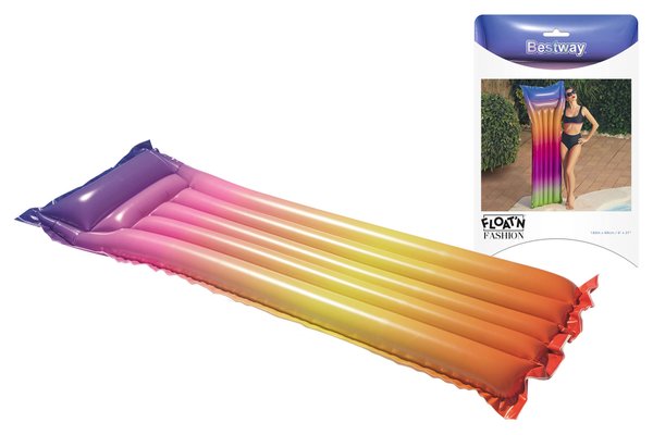 Imagen de COLCHONETA INFLABLE ARCOIRIS 183X69CM HASTA 90KG BESTWAY 44041 Q12/6