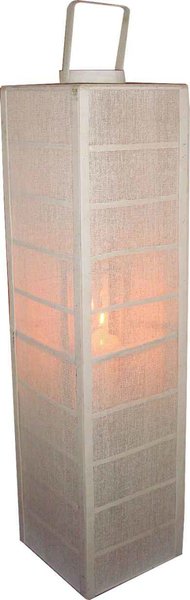 Imagen de CANDELABRO MADERA Y REJILLA METAL RECT ALTO  TIPO FAROL  C/ASA 78CM  HH13S433 Q2