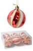 Imagen de ESFERA DECORADA 7CM X 6PCS C/GAJOS EN RELIEVE EN CAJA PVC 14555 Q80M1
