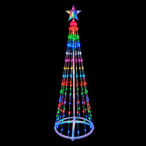 Imagen de ARBOL NAVIDEÑO LED C/PUNTERO ESTRELLA 144L RGB C/CONTROL USB 37631 Q10
