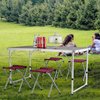 Imagen de Mesa de Camping plegable de aluminio con 4 banquetas