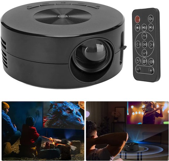 Imagen de Mini Proyector LED MicroSD Android IOS con control Rotundity