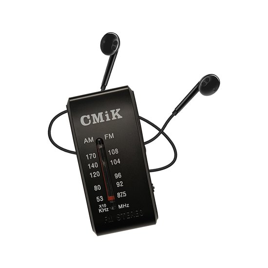 Imagen de Radio de bolsillo portátil AM/FM a pilas con auriculares MK-971