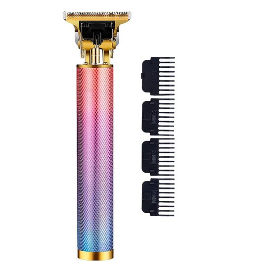 Imagen de Trimmer Color T9 Corta Barba recargable USB 4 Peines