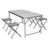 Imagen de Mesa de Camping plegable de aluminio con 4 banquetas