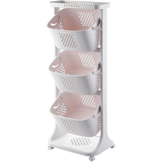 Imagen de Carro Organizador 3 Cestos y estante para Baño Cocina