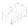 Imagen de Mesa Ratona 90cm Natural y Negro con Ruedas Mövi