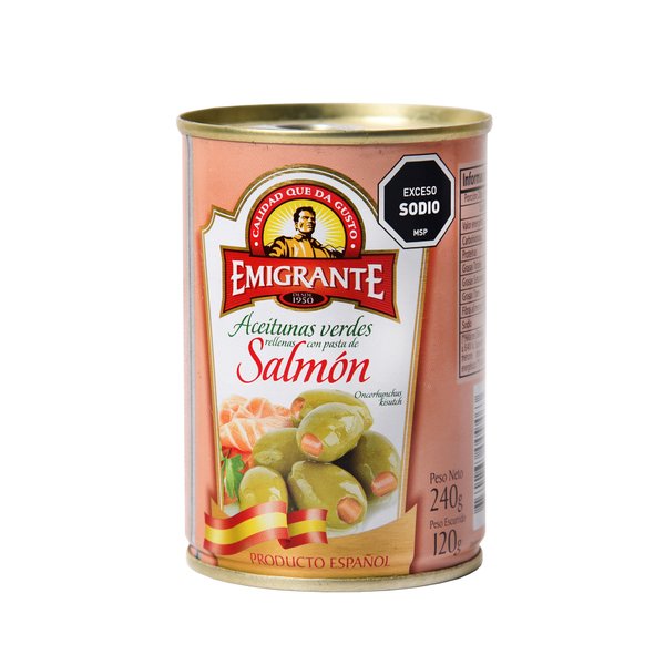 Imagen de Aceituna Emigrante Rellena Salmon Lata 240 gr