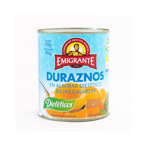 Imagen de Durazno En Almibar Emigrante Bajas Calorias 800 gr