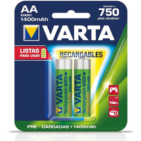 Imagen de Pilas x 2 Aa Rec 1400 Varta