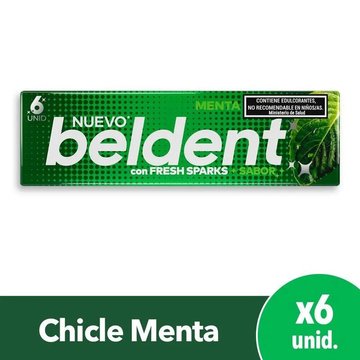 Imagen de Chicle Beldent Menta 6 Un