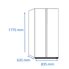 Imagen de Refrigerador James Side by Side mod Rj 35 M SBSI