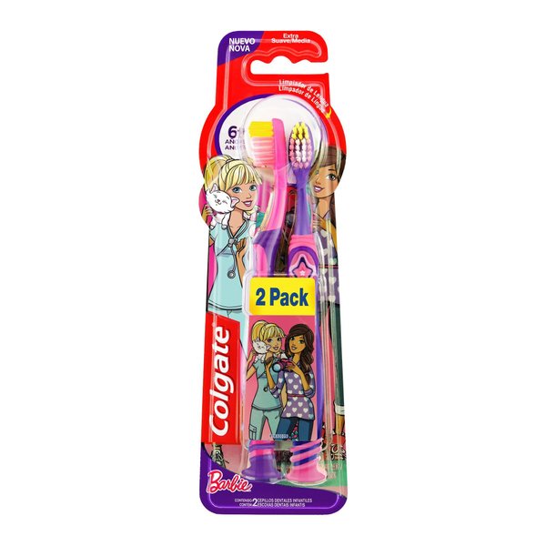  COLGATE - CEPILLO - SMILE - 6 + AÑOS - BARBIE - PACK X 2