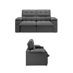 Imagen de Sofá Reclinable 3 Cuerpos Liverpool Gris 2,40m