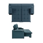 Imagen de Sofá Reclinable 3 Cuerpos Liverpool Azul Petróleo 2,40m