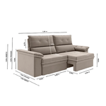 Imagen de Sillón Reclinable 2 Cuerpos Alaska Capuccino
